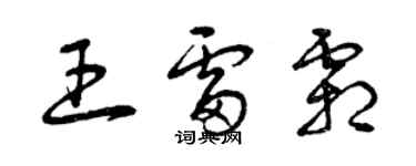 曾慶福王雷霜草書個性簽名怎么寫