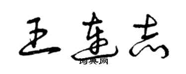 曾慶福王連志草書個性簽名怎么寫