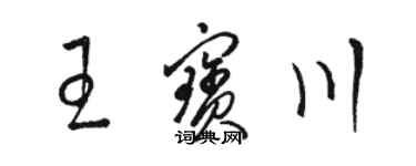 駱恆光王寶川草書個性簽名怎么寫