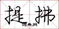 龐中華提拂行書怎么寫