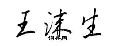 王正良王沫生行書個性簽名怎么寫