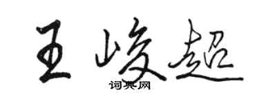 駱恆光王峻超行書個性簽名怎么寫