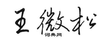 駱恆光王微松行書個性簽名怎么寫