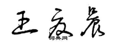 曾慶福王夏晨草書個性簽名怎么寫