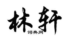 胡問遂林軒行書個性簽名怎么寫