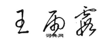 駱恆光王雨霞草書個性簽名怎么寫