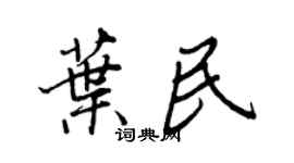 王正良葉民行書個性簽名怎么寫