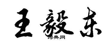 胡問遂王毅東行書個性簽名怎么寫