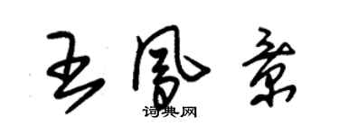 朱錫榮王鳳景草書個性簽名怎么寫