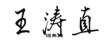 駱恆光王濤直行書個性簽名怎么寫