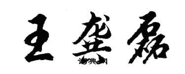 胡問遂王龔磊行書個性簽名怎么寫