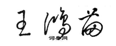 駱恆光王鴻苗草書個性簽名怎么寫