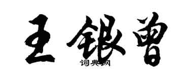 胡問遂王銀曾行書個性簽名怎么寫