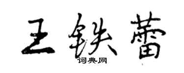 曾慶福王鐵蕾行書個性簽名怎么寫