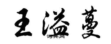 胡問遂王溢蔓行書個性簽名怎么寫