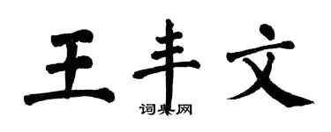 翁闓運王豐文楷書個性簽名怎么寫