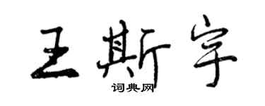 曾慶福王斯宇行書個性簽名怎么寫