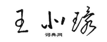 駱恆光王北環草書個性簽名怎么寫