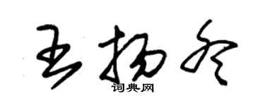 朱錫榮王揚冬草書個性簽名怎么寫