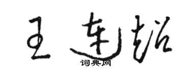 駱恆光王連超草書個性簽名怎么寫