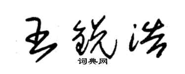 朱錫榮王銳浩草書個性簽名怎么寫