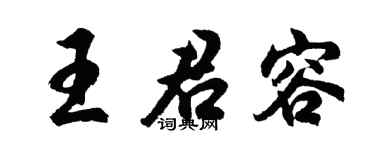 胡問遂王君容行書個性簽名怎么寫