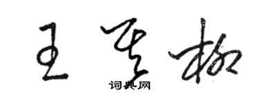 駱恆光王其柳草書個性簽名怎么寫