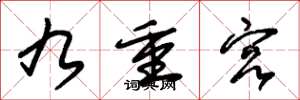 朱錫榮九重宮草書怎么寫