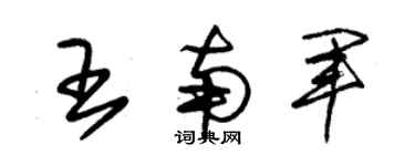 朱錫榮王南軍草書個性簽名怎么寫
