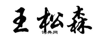胡問遂王松森行書個性簽名怎么寫