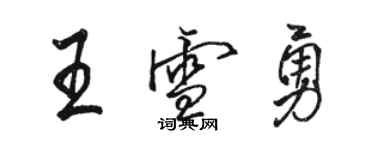 駱恆光王雪勇行書個性簽名怎么寫