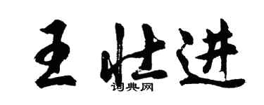 胡問遂王壯進行書個性簽名怎么寫