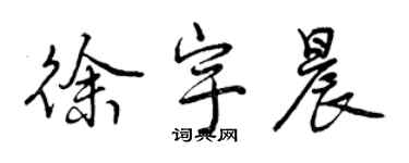 曾慶福徐宇晨行書個性簽名怎么寫