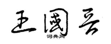 曾慶福王國晉草書個性簽名怎么寫