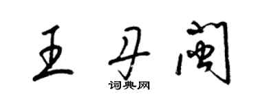 梁錦英王丹閩草書個性簽名怎么寫