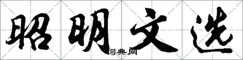 胡問遂昭明文選行書怎么寫