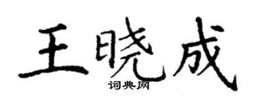 丁謙王曉成楷書個性簽名怎么寫