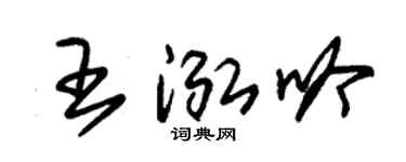 朱錫榮王泓吟草書個性簽名怎么寫