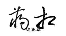 駱恆光蔣相草書個性簽名怎么寫