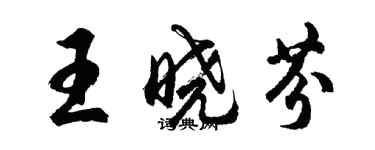 胡問遂王曉芬行書個性簽名怎么寫