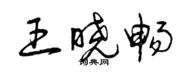 曾慶福王曉暢草書個性簽名怎么寫