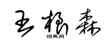 朱錫榮王根森草書個性簽名怎么寫