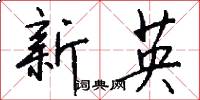 新英怎么寫好看