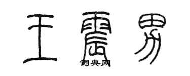 陳墨王震男篆書個性簽名怎么寫