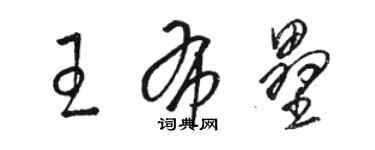 駱恆光王布壘草書個性簽名怎么寫