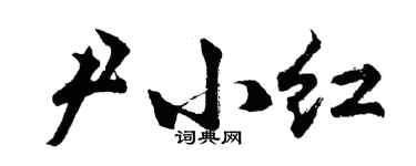 胡問遂尹小紅行書個性簽名怎么寫