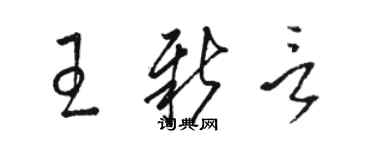 駱恆光王新言草書個性簽名怎么寫