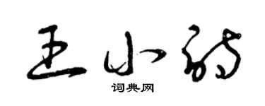 曾慶福王小詩草書個性簽名怎么寫