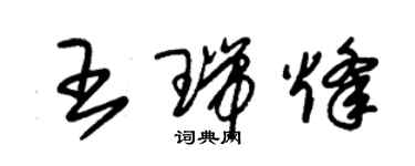 朱錫榮王瑞烽草書個性簽名怎么寫