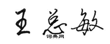 駱恆光王總敏行書個性簽名怎么寫